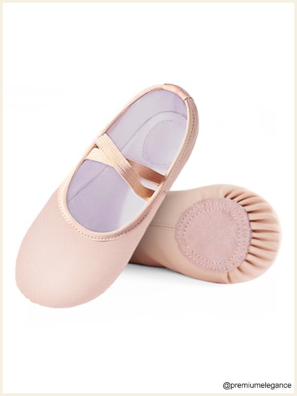 Girls Ballet Slippers Split Sole Practice Dance Shoes Leather Suede